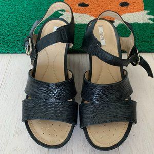 Geox Respira Black Sandals - Size 38